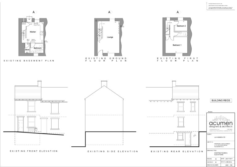 2491-100 Existing Plans _ Elevations (31 Outcote Bank)