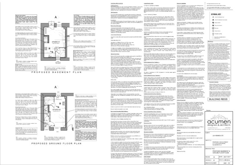 2491-101 Proposed Basement _ Ground Floor Plans (31 Outcote Bank)