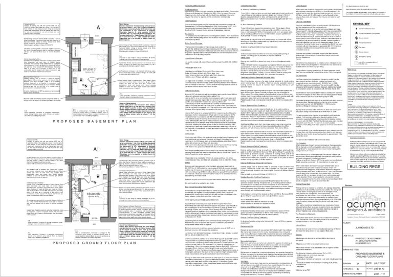 2491-111 Proposed Basement _ Ground Floor Plans (33 Outcote Bank)