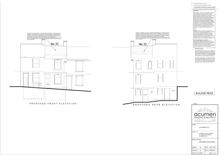 2491-113 Proposed Elevations (33 Outcote Bank)